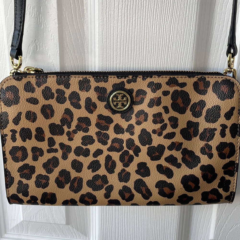Tory Burch Cheetah Clutch With Removable Strap- Authentic